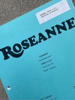 Roseanne 1990 Production Used Casting Dir. Final Mimeo Draft Script Confessions